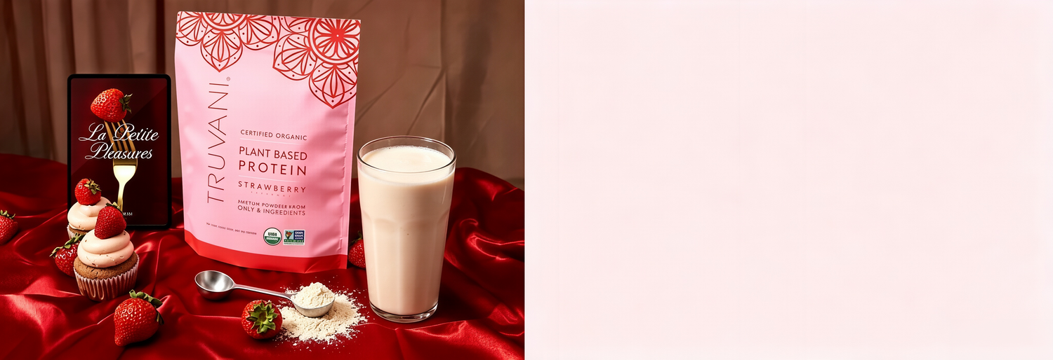 Truvani strawberry plant based protein
