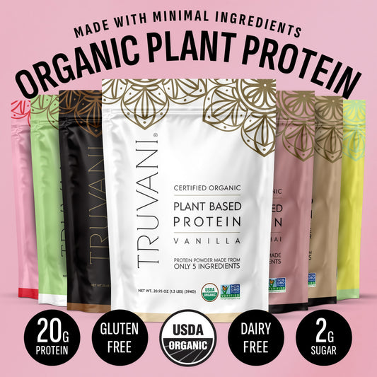 Truvani Organic Plant Based Protein Powder 20 Servings