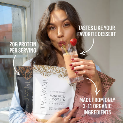 Truvani Organic Plant Based Protein Powder 20 Servings